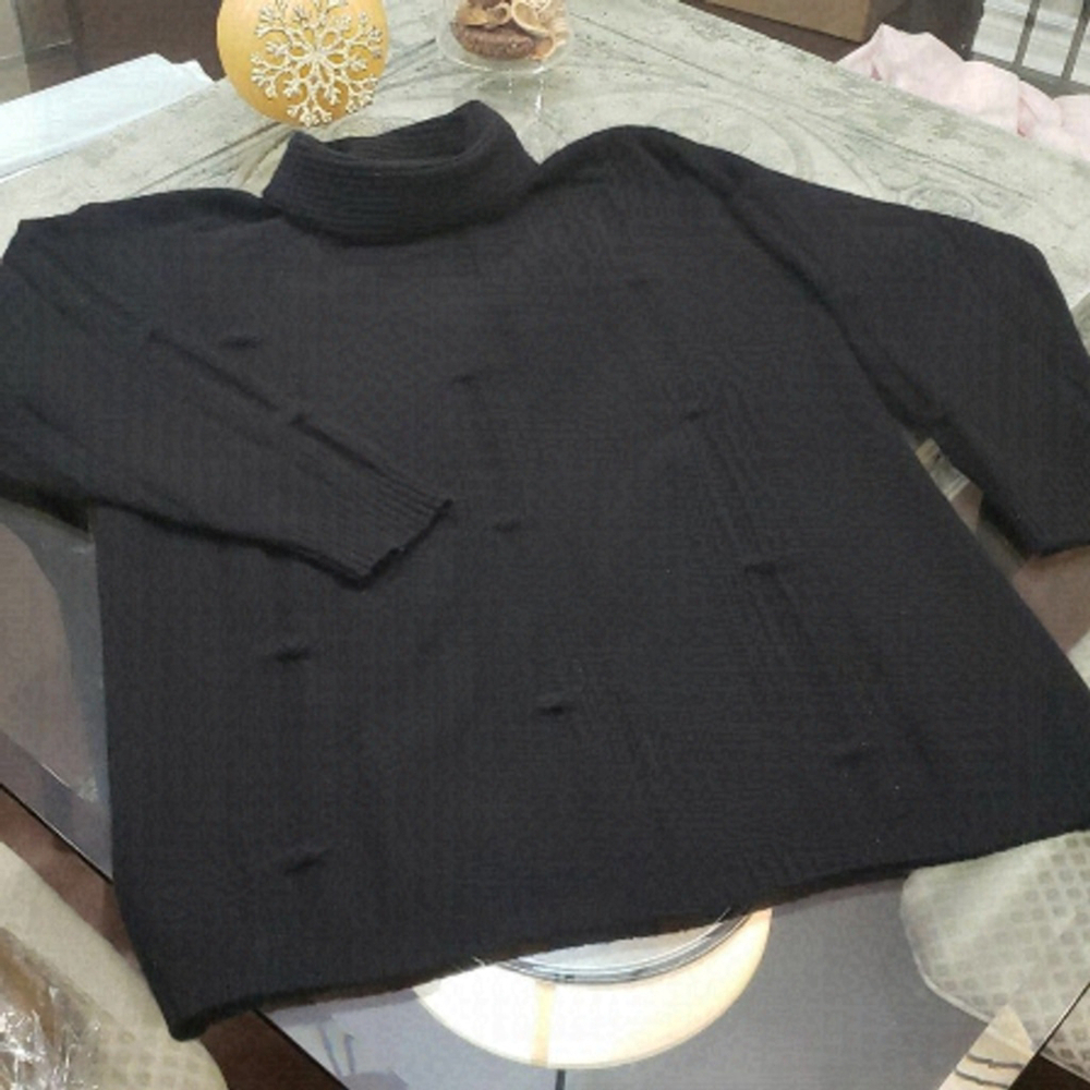 PRINCIPLES LONG HIGH NECK LAMBSWOOL ANGORA BLEND SWEATER LARGE